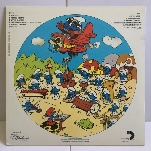 Smurfs Vintage 1984 Collectible Smurfing in the Air Read-along Book w  record