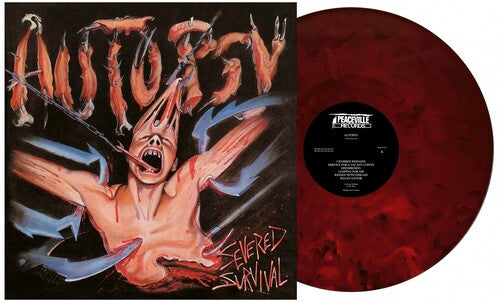Autopsy - Severed Survival: 35th Anniversary - Red Sleeve, 140gm Red & Black Marble Color Vinyl LP